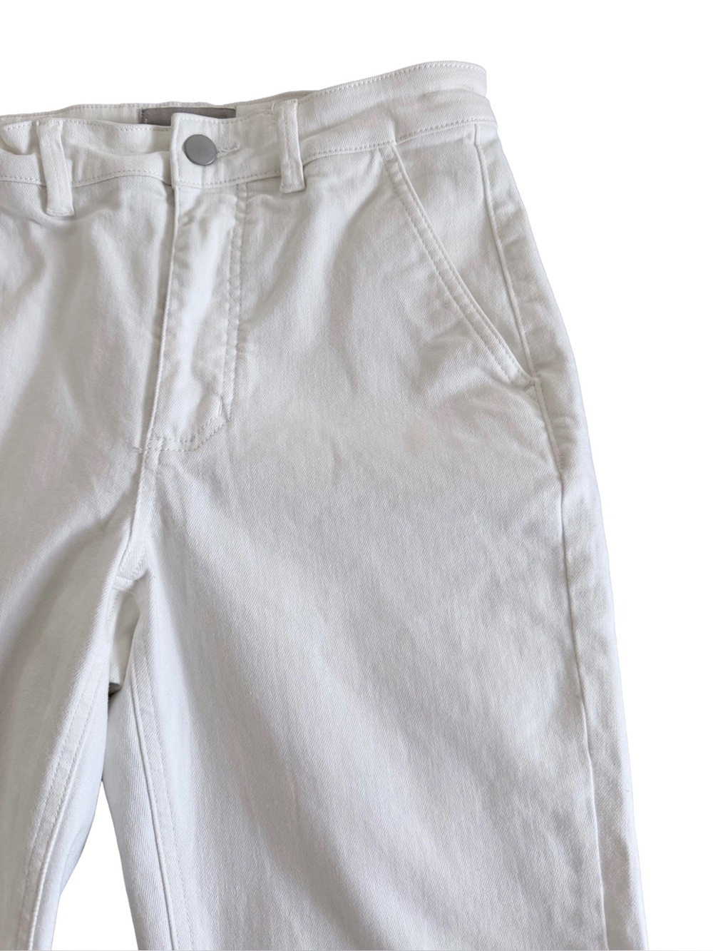 EVERLANE Cropped Straight Leg Short Creamy White Summer Denim Jeans 6 30x24 - Picture 4 of 8